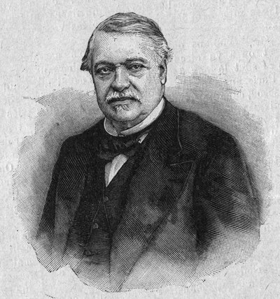 Portret van Leon Say (1826-1896), Franse econoom en politicus. Gravure in 