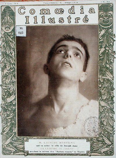 Portret van Leonid Massine, omslagillustratie van 