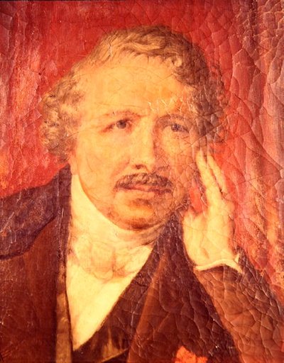 Portret van Louis-Jacques Daguerre (1787-1851) door French School