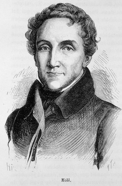 Portret van Louis-Mathieu Mole - Portret van Louis Mathieu, Graaf van Mole (1781 - 1855), Franse politicus - in 