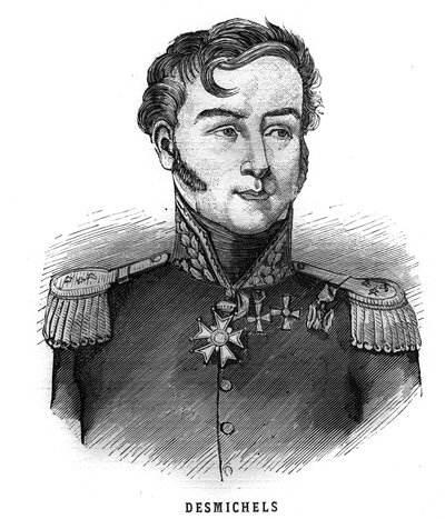Portret van Louis Alexis Desmichels, Franse generaal (1779-1845). Gravure in 