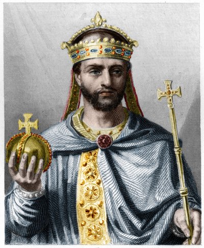 Portret van Lodewijk I de Vrome of de Goedmoedige (778-840), Keizer van het Westen - in 