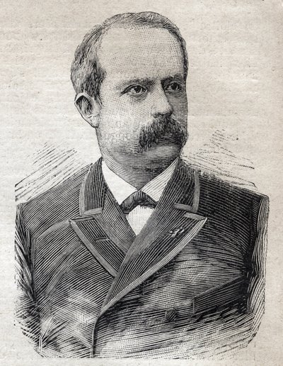 Portret van Louis Lepine (1846-1933), prefect van Parijs, in "Le Petit Parisien" op 23/07/1893 (gravure) door French School