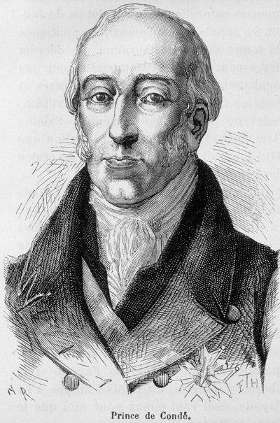 Portret van Louis V Joseph de Bourbon-Conde (1736-1818), achtste prins van Conde, Franse krijgsman - in 