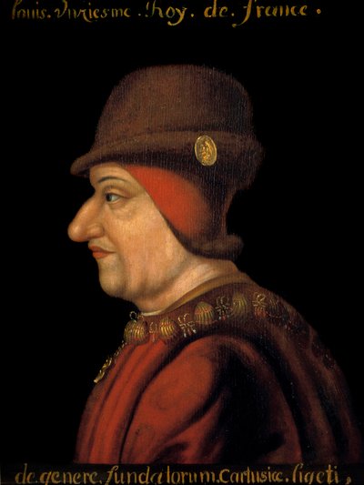Portret van Lodewijk XI (1423-1483), Koning van Frankrijk door French School