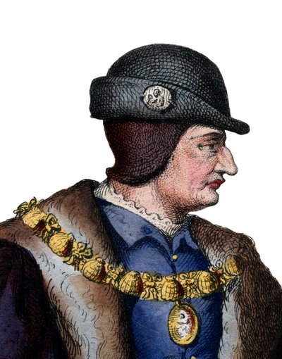 Portret van Lodewijk XI van Frankrijk door French School