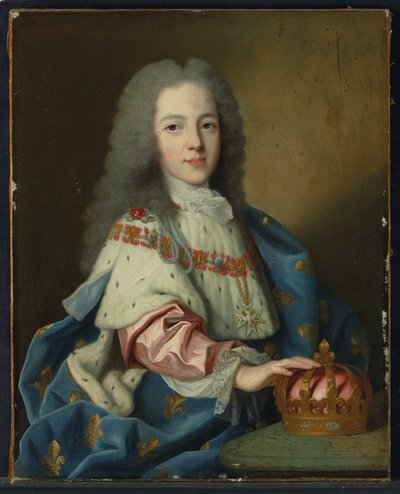 Portret van Lodewijk XV als kind, ca. 1720 door French School