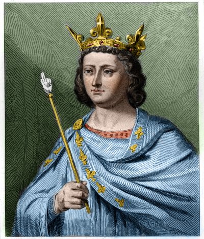 Portret van Lodewijk X le Hutin (1289 - 1316), Koning van Frankrijk - in 