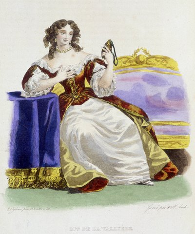 Portret van Louise Françoise de la Vallière (1644 - 1710). door French School