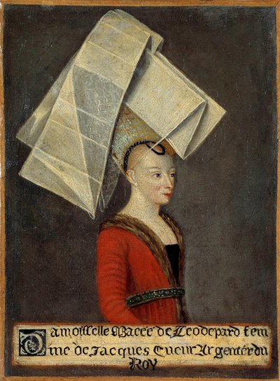 Portret van Macee de Leodepard, vrouw van de Franse handelaar Jacques Coeur door French School