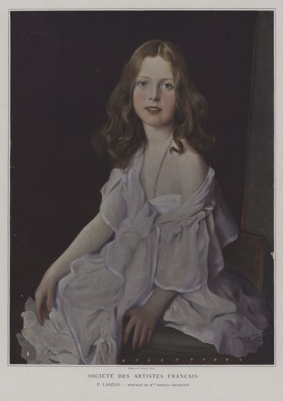 Portret van Mademoiselle Daniela Grunelius door French School