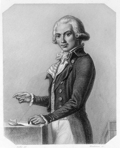 Portret van Marguerite Elie Guadet, Franse politicus (1758-1794) - in 
