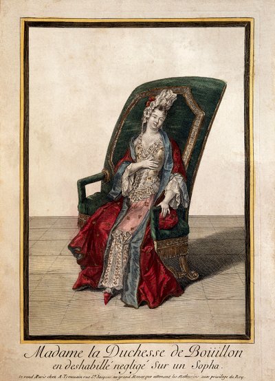 Portret van Marie Anne Mancini (18e-eeuwse gravure) door French School