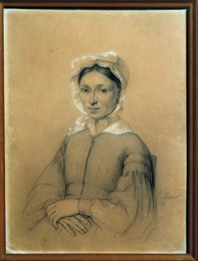 Portret van Marie Dumas, moeder van Alexandre Dumas père door French School