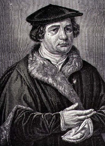 Portret van Martin Luther (1483-1546) Duitse religieuze hervormer door French School