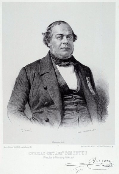 Portret van de Martinikaanse politicus Cyrille Charles Auguste Bissette (1795-1858), een groot voorstander van de afschaffing van slavernij in Frankrijk door French School