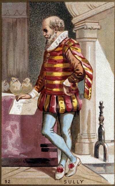Portret van Maximilian de Bethune, Baron de Rosny, Hertog van Sully (1560-1641), Franse politicus. door French School