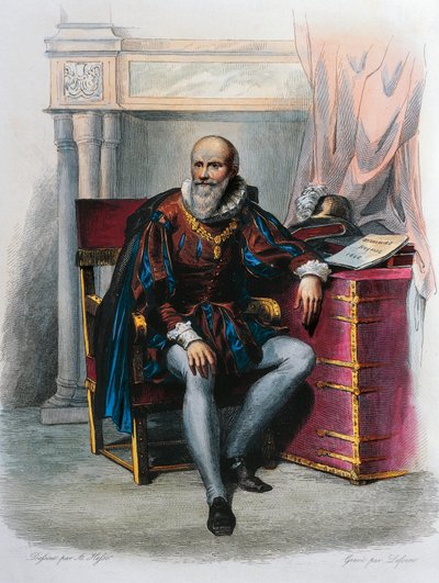 Portret van Maximilien De Bethune, Hertog van Sully door French School