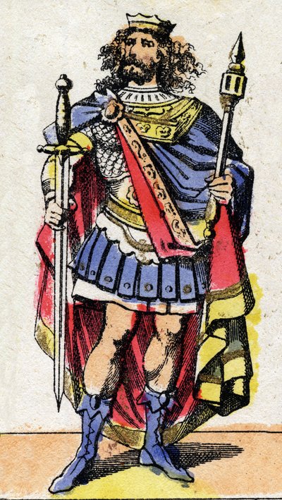 Portret van Merovee III (of Merowig) (ca. 412-458), Koning der Franken van 448 tot 458. door French School