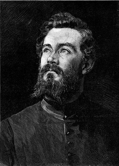 Portret van Michel Alexandre Debaize (Abbe Debaize) (1845-1879), Franse geestelijke en reiziger. Gravure in 