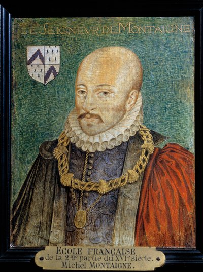 Portret van Michel Eyquem, Heer van Montaigne (1533-1572) Anoniem schilderij. Franse school. Chantilly, Musee Conde door French School
