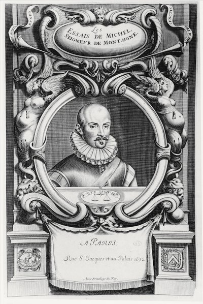 Portret van Michel de Montaigne door French School