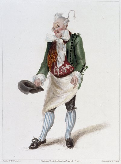 Portret van Monsieur Gattie in het Ballet van de Veronderstelde Boer door French School