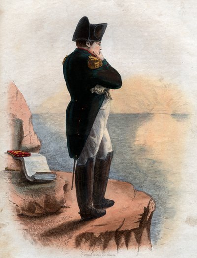 Portret van Napoleon I (1769-1821) op het eiland Sint-Helena door French School