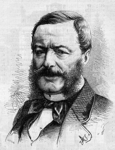 Portret van Nestor Roqueplan (1804-1870), schrijver, journalist en beheerder van Franse theaters. Gravure in 