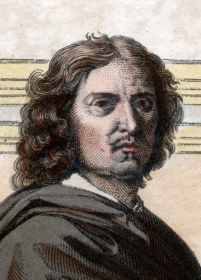 Portret van Nicolas Poussin (1594-1665), Franse schilder. door French School