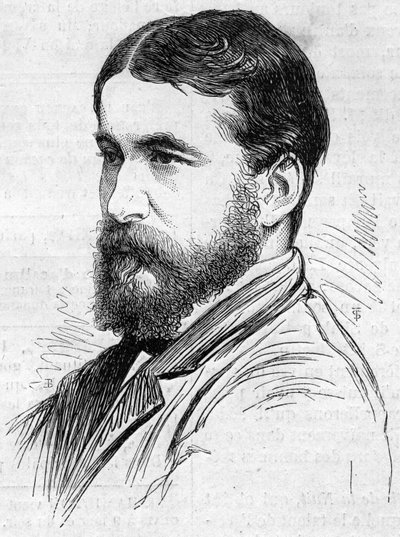 Portret van Norman Lockyer (1836-1920), Engelse astronoom, uitvinder van een methode om zonneprotuberansen te observeren. Gravure in 