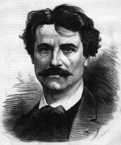 Portret van Paul Baudry (1828-1885), Franse schilder. Gravure in 