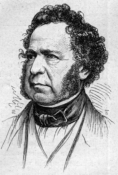 Portret van Paul Hertog van Noailles (1802-1885), Franse historicus en academicus. Gravure in 