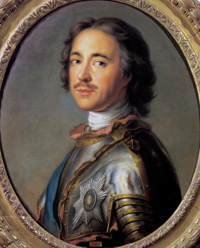 Portret van Peter I bekend als Peter de Grote door French School
