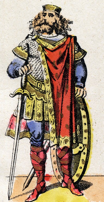 Portret van Pharamond, koning van de Salische Franken (regeerperiode tussen 420-428) door French School
