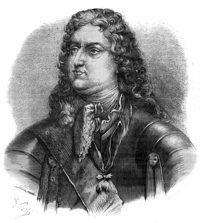 Portret van Filips II Hertog van Orléans (1674-1723), bekend als de Regent. Gravure in 