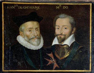 Portret van Philippe Hurault (1528-99) Graaf van Cheverny en Francois (1535-94) Markies van O, 1617-38 door French School
