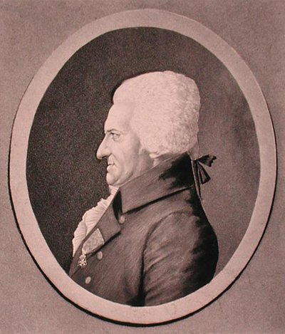 Portret van Pierre-Alexandre Monsigny (1729-1817) gegraveerd door Edme Quenedey (1756-1830) door French School