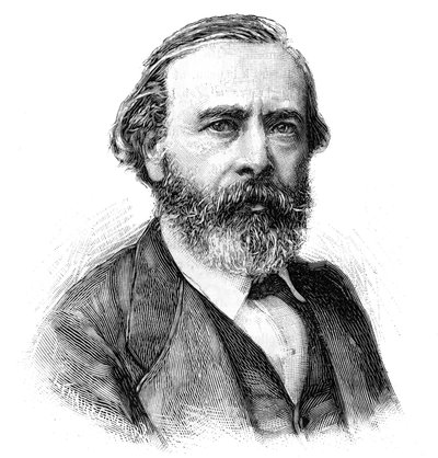 Portret van Pierre Edouard Frere (1819-1886), Franse schilder. Gravure in 