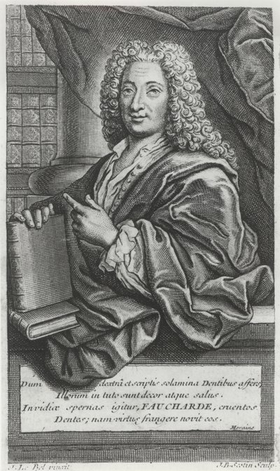 Portret van Pierre Fauchard door French School