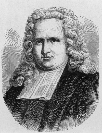 Portret van Pieter van Musschenbroek (1692 - 1761), Nederlandse natuurkundige, uitvinder van de eerste elektrische condensator (Leydenfles) in 1745 - in 