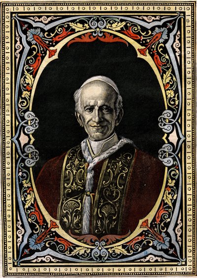 Portret van Paus Leo XIII (Leone XIII, Giacchino Pecci) door French School