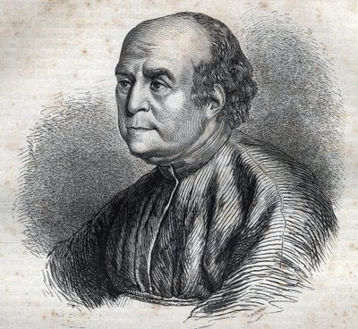 Portret van paus Nicolaas V (1398-1455) Gravure in "Geschiedenis van de pausen" (...) Misdrijven van de koningin, koning en keizers door de eeuwen heen" door Maurice Lachatre door French School
