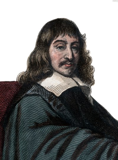 Portret van Rene Descartes, Franse filosoof en schrijver door French School