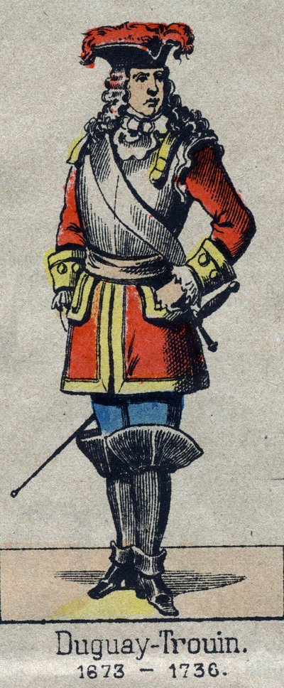 Portret van René Duguay Trouin (1673-1736) Franse zeeman. Afbeelding van Epinal uit het einde van de 19e eeuw door French School