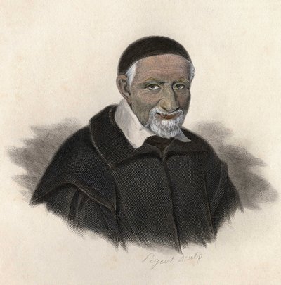 Portret van Saint Vincent de Paul (1581-1660), Franse priester en aalmoezenier. in 