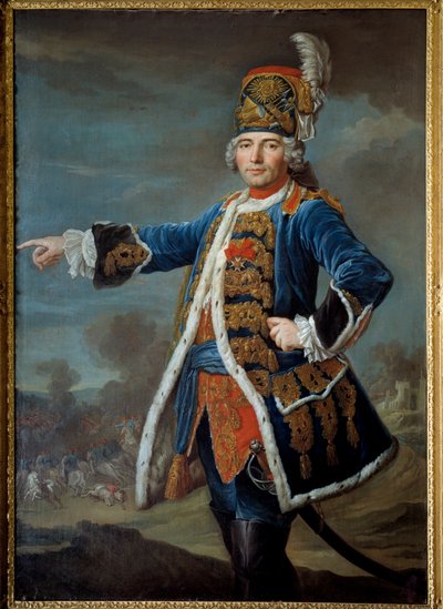Portret van Simon Claude de Grassin de Glatigny (? -1776) Schilderij van de Franse School. 1744 Parijs, Musée de l