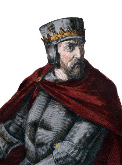 Portret van Simon IV de Montfort, 5e Graaf van Leicester (1150-1218), Franse edelman door French School
