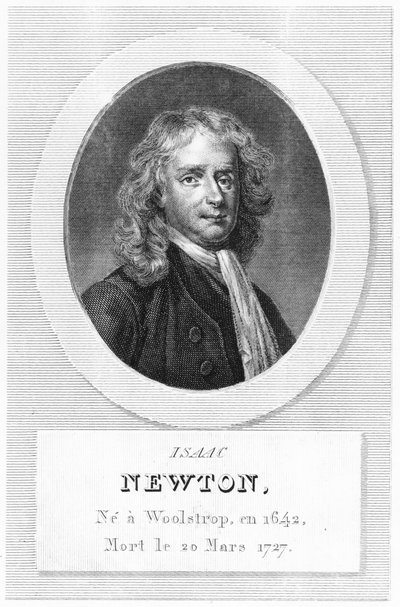 Portret van Sir Isaac Newton (1642-1727) door French School