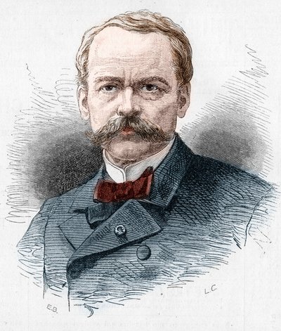 Portret van Theodore Barriere (1823-1877), Franse toneelschrijver. Gravure in Le Monde Illustré nr. 1071 van 20 oktober 1877. door French School